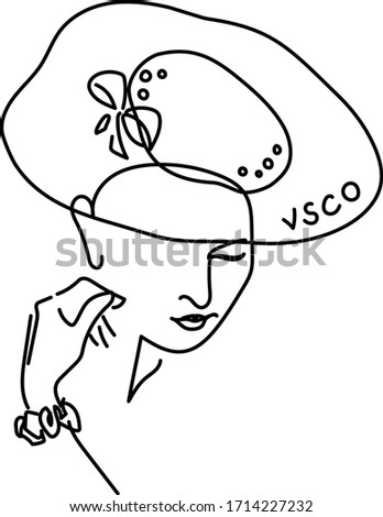 Illustration of a vsco girl