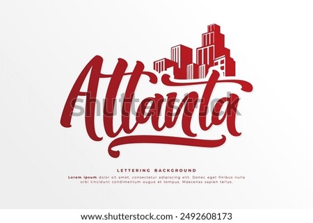 atlanta lettering background template design