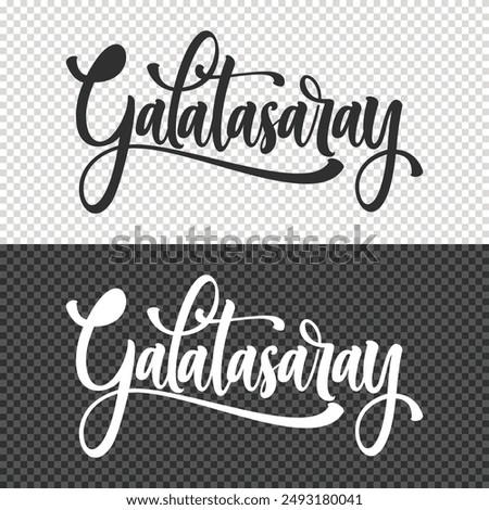 galatasaray lettering clipart template design