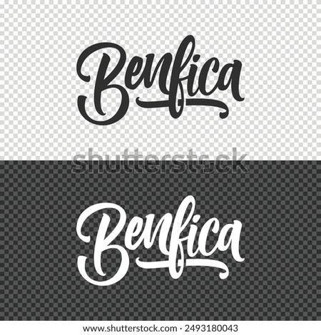 benfica lettering clipart template design