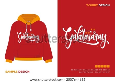 galatasaray lettering art sweater design