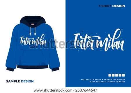 inter milan lettering sweater design