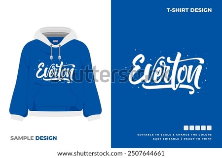 everton lettering art sweater design