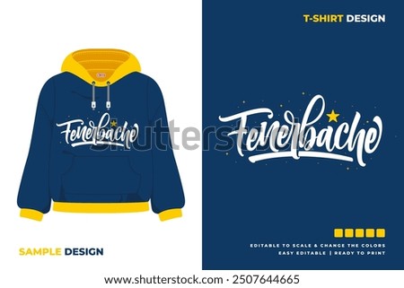 fenerbache lettering art sweater design