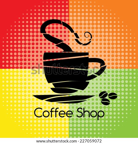 Coffee Shop Pop Art Menu Design - Food & Drink