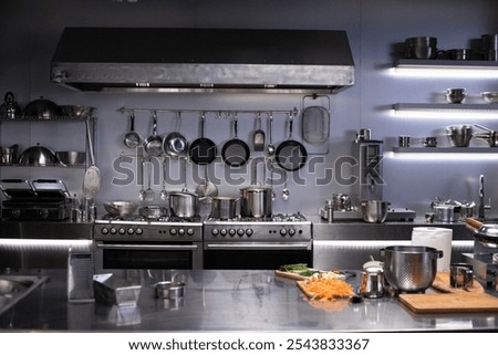 Similar – Image, Stock Photo Kitchen utensils on a pink table. Colorful baking tools