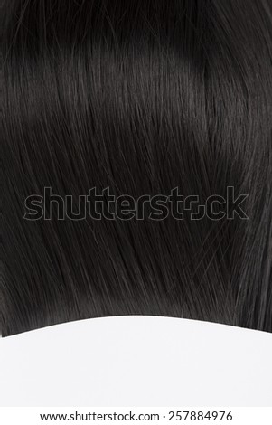 Brunette hair texture with white copy space