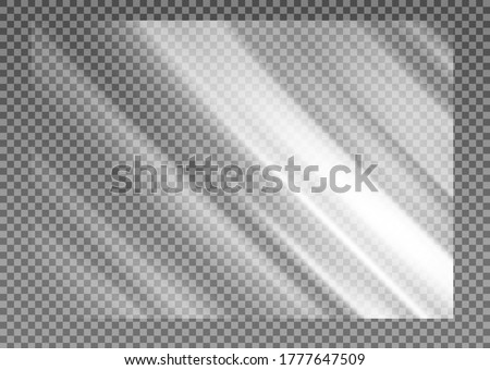 Stretched cellophane banner, realistic crumpled or folded texture vector illustration. Clear transparent polyethylene top of plastic container, tape or elastic wrapping paper 