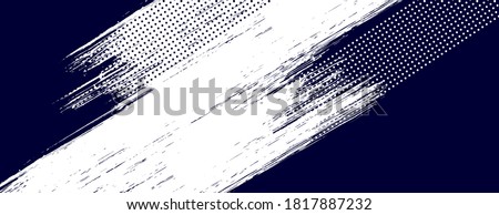 Dots halftone white & blue color pattern gradient grunge texture background. Dots pop art comics sport style vector illustration.