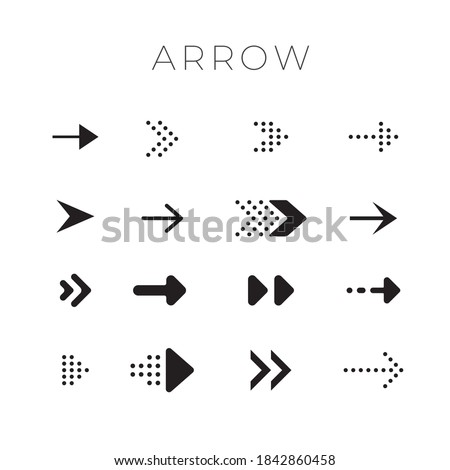 Black arrows collection. Editable vector illustration.