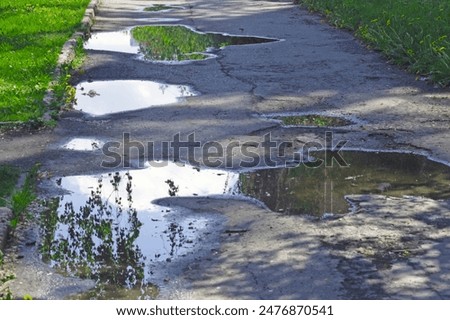 Similar – Image, Stock Photo mirror of nature Puddle