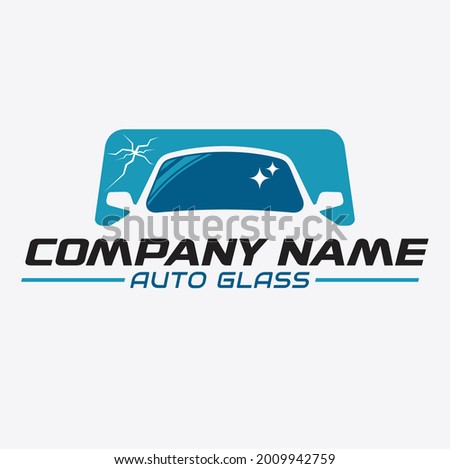 car windshield icon, icon for auto glass specialist.