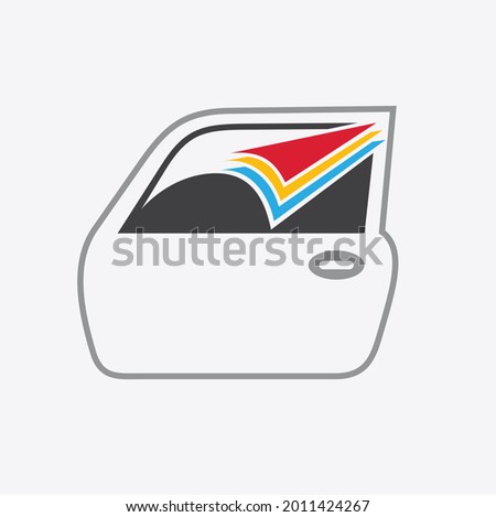 icon for auto glass and tint service, vector art. ストックフォト © 