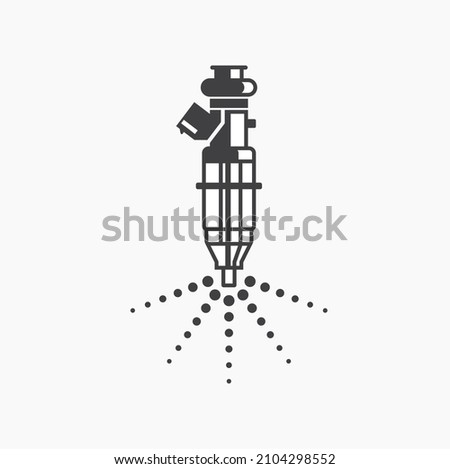 illustration of nozzle injector, auto part, vector art. Foto d'archivio © 
