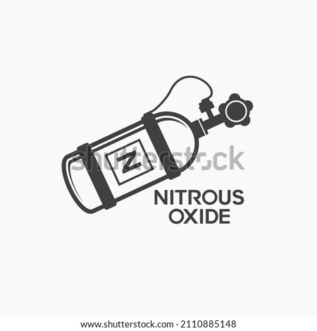 illustration of nitrous oxide system, auto sport icon, vector art.