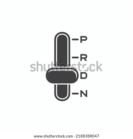 automatic car transmission symbol, vector art.