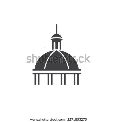 illustration of capitol dome, vector art.