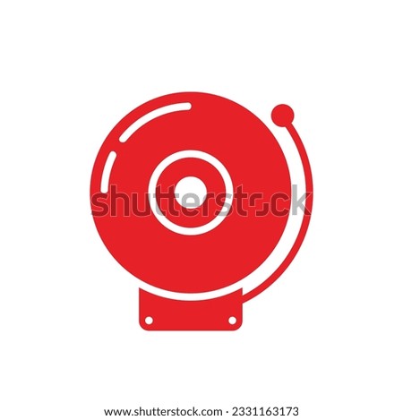 illustration of fire alarm, fire alarm symbol, vector art.