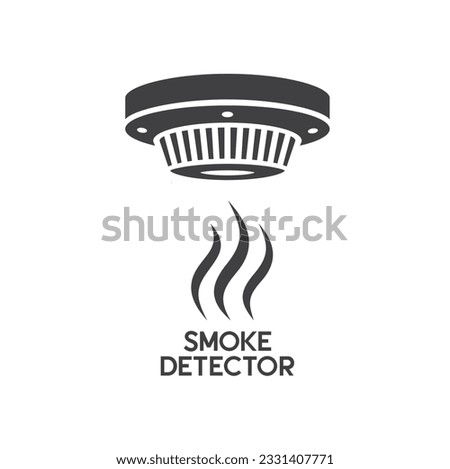 illustration of smoke detector, vector art.