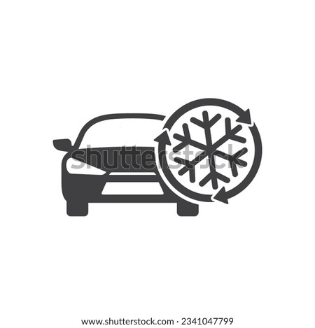 icon of car air conditioning, vector art.