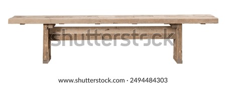 Image, Stock Photo Wooden bench with view