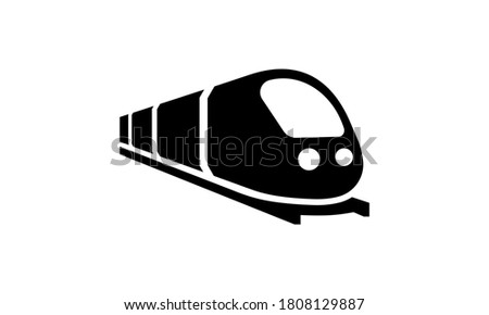 Train icon. Trip way. Journey concept. Vector on isolated white background. EPS 10