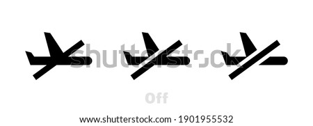 Flight mode line icon. Airplane mode sign. Turn device offline symbol. Linear style flight mode icon. Vector on isolated white background. EPS 10