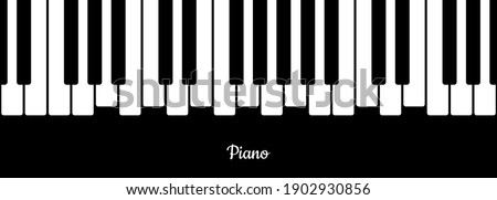 Music background with piano keys illustration. Music concept. Vector on isolated background. EPS 10