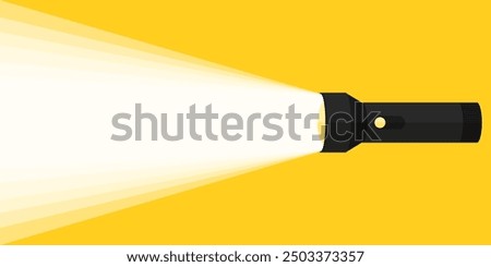 Flashlight light icon. Flat style. Vector icon.