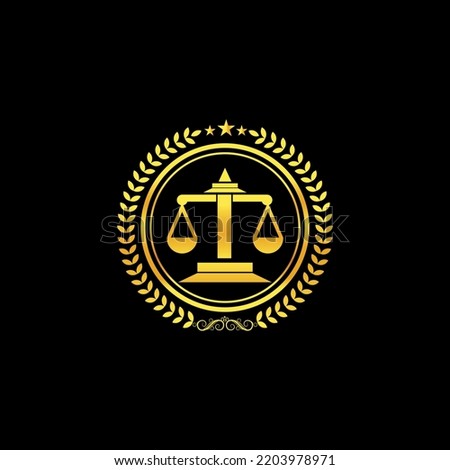The elegant gold justice logo is perfect for a lawyer's office