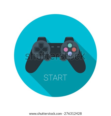 joystick icon flat vector app application logo game