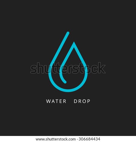 water drop logo design element vector illustration icon droplet energy nature