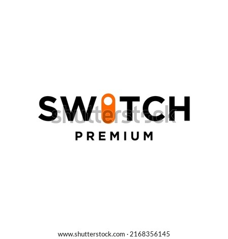 switch letter logo with on off icon Start and shut down button switch symbol. Power on off. Illustration vector logo template design