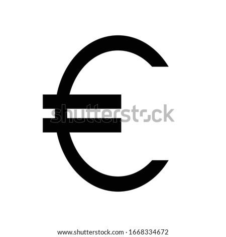 Euro regular simple minimal symbol money currency  