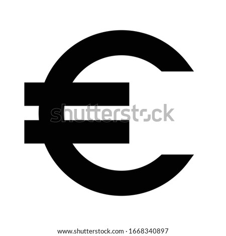 Euro symbol simple minimal bold