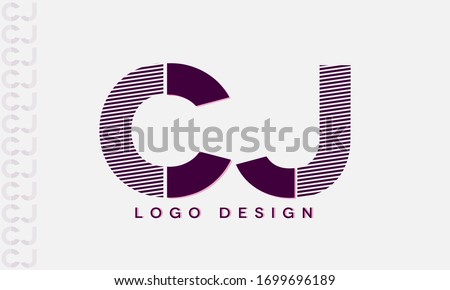 JC logo or CJ logo initial letter design template vector
