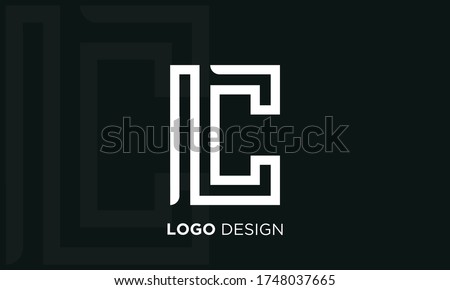 IC Letter Logo With White Lines Design. Line Letter Symbol Vector Illustration
