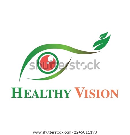 Healthy Vision Micro Green Logo Vector