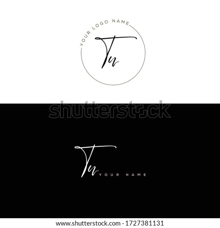  T N TN Initial letter handwriting and signature logo.	 Stok fotoğraf © 