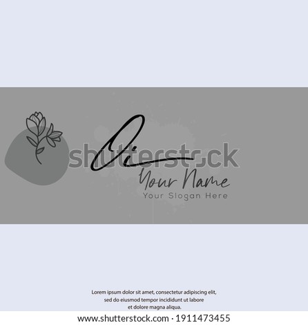 O I OI Initial letter handwriting and signature logo. Beauty vector initial logo .Fashion, boutique, floral and botanical