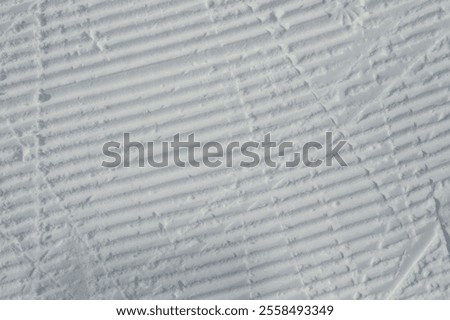 Similar – Image, Stock Photo Piste marking in fresh snow on freshly prepared piste