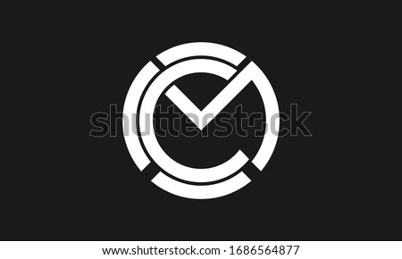 O , CM , MC , OMC letter logo design with creative modern typography. Abstract monogram logo.