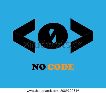 No code logo template for development. Logo element illustration.