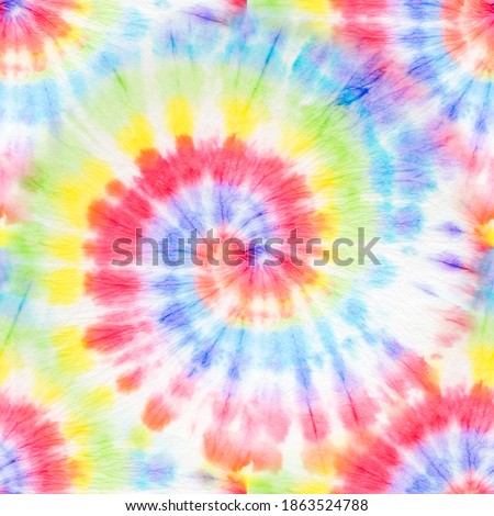 Tie Dye Pattern. Aquarelle Print. Tie Dye Spiral Pattern. Rainbow Artistic Circle. Tiedye Swirl. Trendy Acrylic Illustration. Vibrant Seamless Tie Dye. Magic Watercolor Dirty Art.