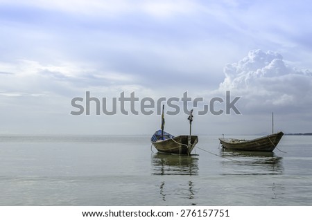 Thailand fishing boat in the sea