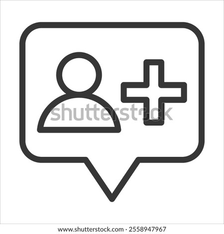 Followers Outline Icon Vector Illustration