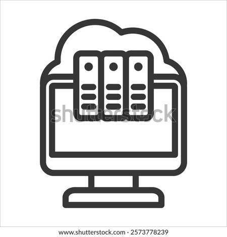 Archiving Outline Icon Vector Illustration