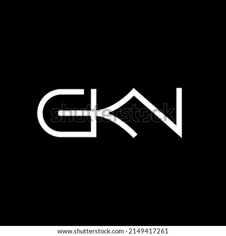 GKN monogram vector logo. Three letters alphabet icon logo. Suitable for product, brand, company, and organization.