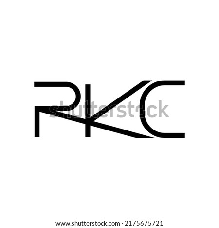RKC initial based vector logo. Three letters combined logo. Logo for company, product, brand, event, and organization.