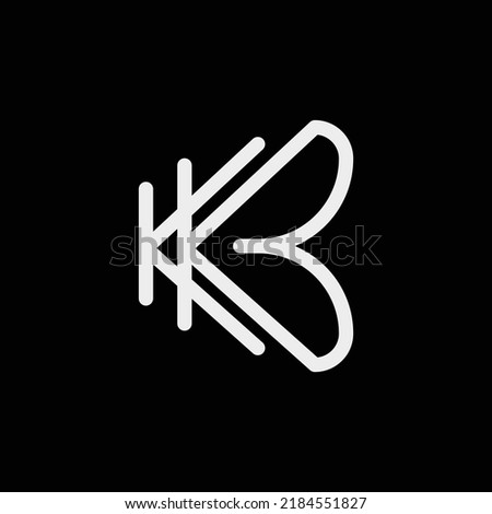 KKB monogram vector logo. Three letters logo combined artistically. Suitable for industry, fashion, company, brand, personal, and event.